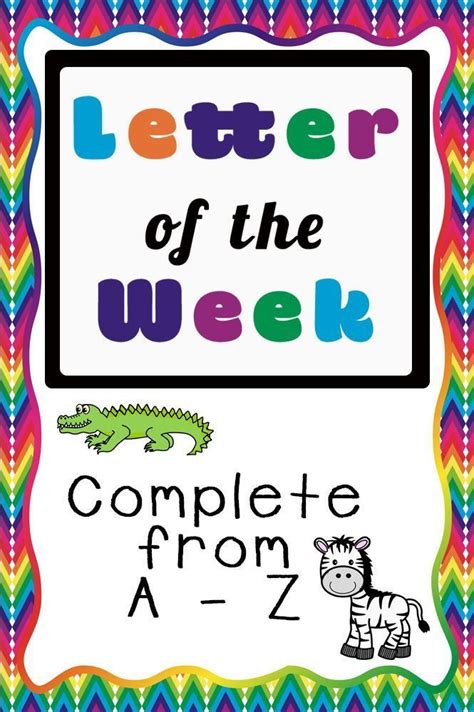 Letter Of The Week Printables